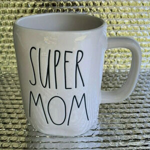 NEW Rae Dunn Super Mom Lettering 16oz Ceramic Mug